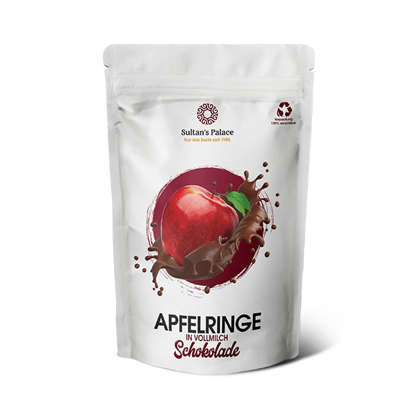 Apfelringe in Vollmilch Schokolade