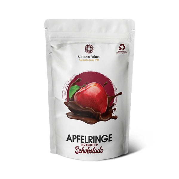 Apfelringe in Zartbitter Schokolade