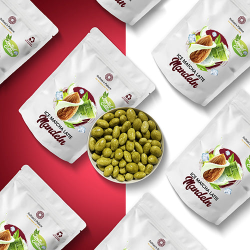 Ice-Matcha-Latte-Mandeln-Packungen