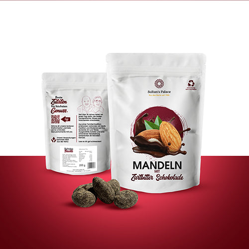 Schoko-Mandeln-Zartbitter-Packungen