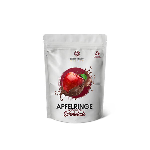 Apfelringe in Vollmilch Schokolade