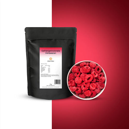 gefriergetrocknete-Himbeeren