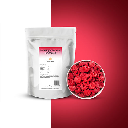 Gefriergetrocknete Himbeeren