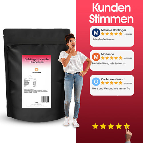 gefriergetrocknete-Himbeeren