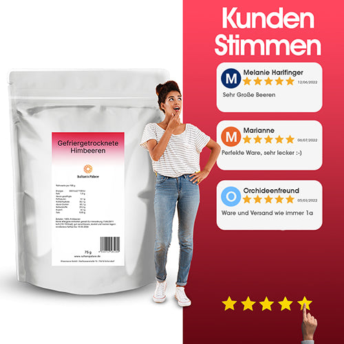 gefriergetrocknete-Himbeeren