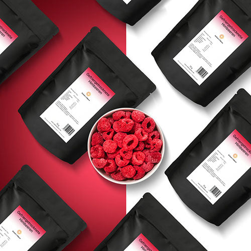 gefriergetrocknete-Himbeeren