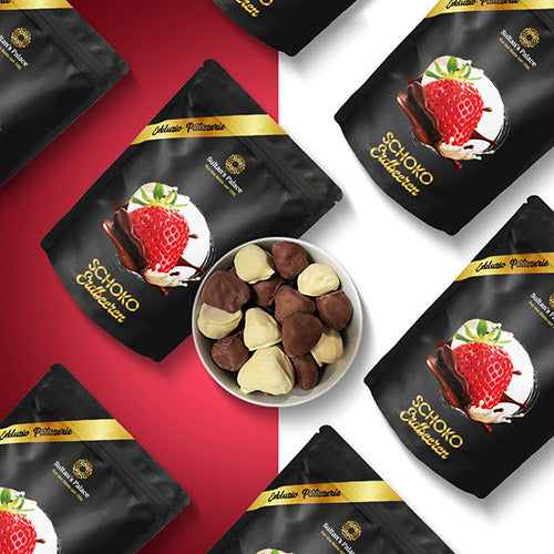 Patisserie-Schoko-Erdbeeren